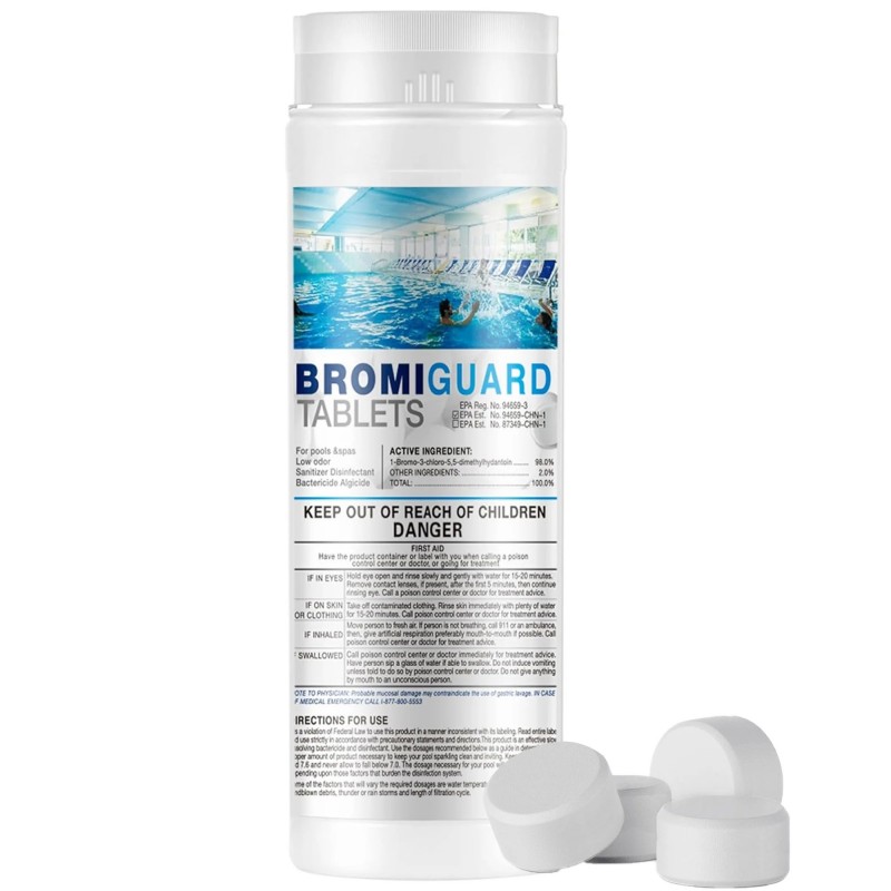 1-Bromo-3-cloro-5,5-dimetilidantoina per piscina e spa per nuoto